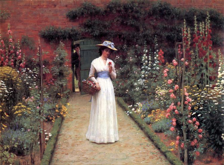 Lady in a garden