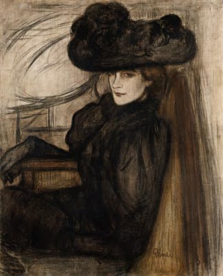 Dame avec voile noir - 1896