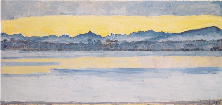 Lago Leman with Mont Blanc at dawn - 1918