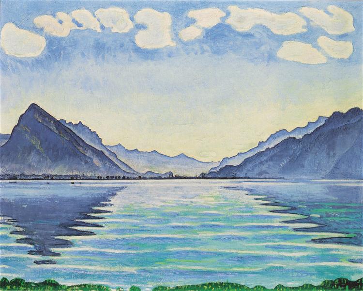 Lake Thun - Symmetric Reflection - 1905