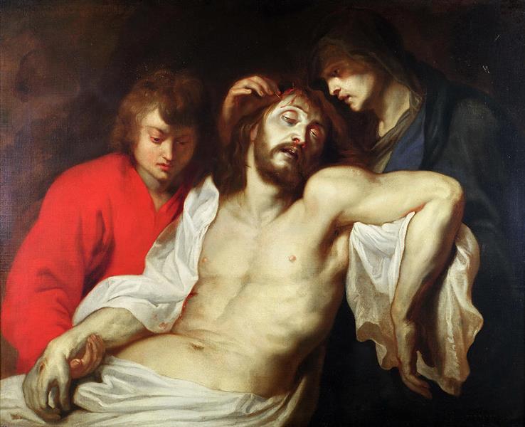 Lamentation du Christ par la Vierge Marie et Saint Jean