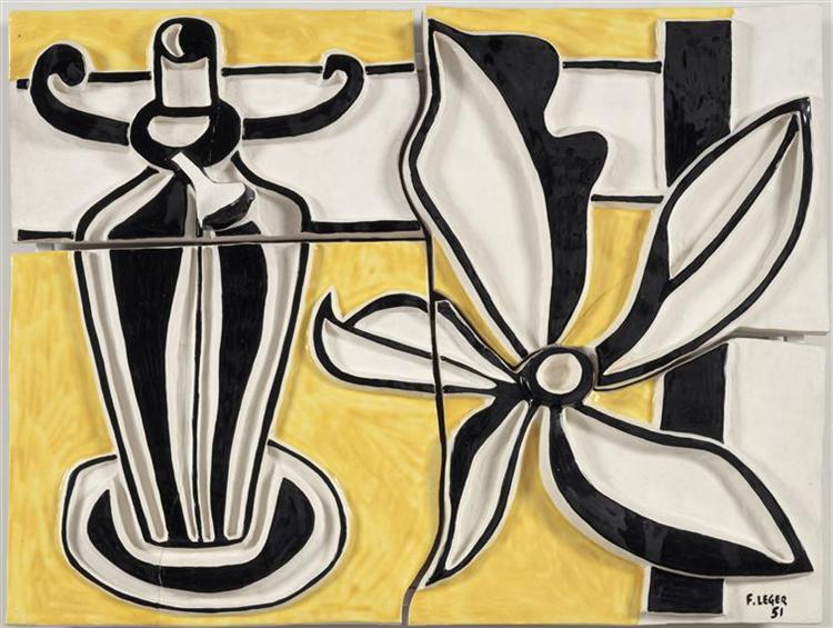 Lampe og blomst (lysestagen) - 1951