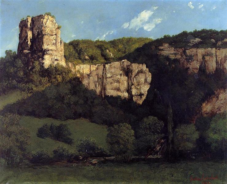 Paysage Roca Calva dans la vallée d'Ornans - 1864