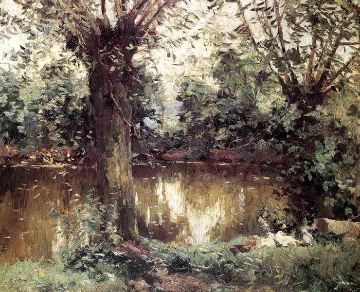 Paysage - rives des Yerres - 1875