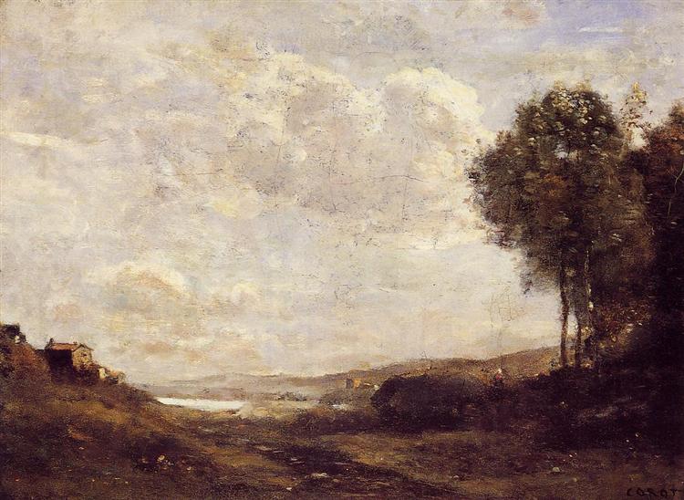 Paesaggio accanto al lago - 1870