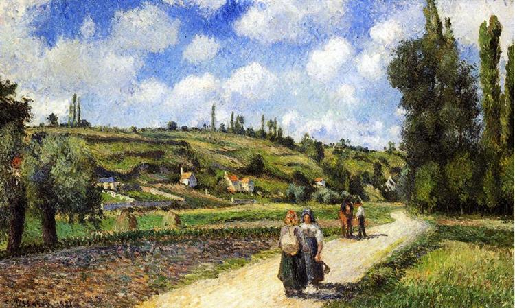 Paisagem perto de Pontoise - The Road To Auvers - 1881