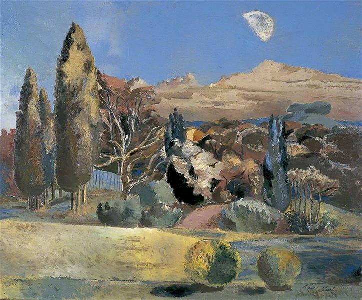 Landscape of the first quarter of the Moon - 1943