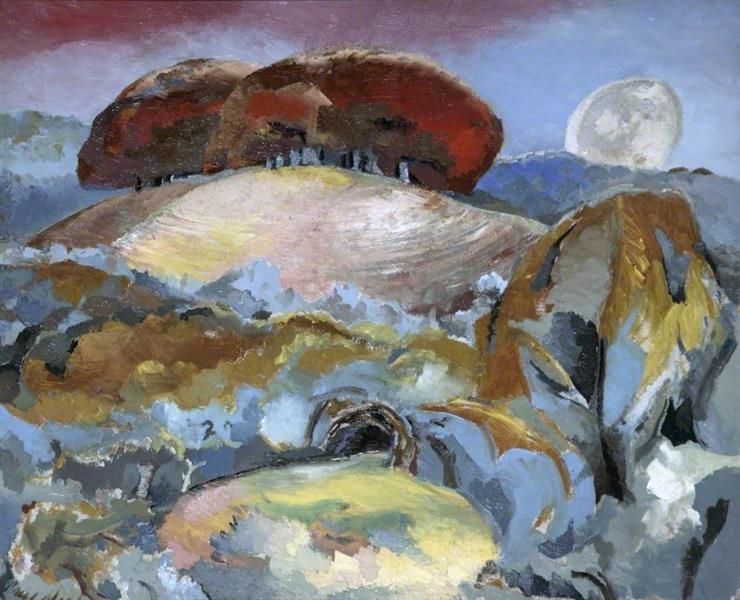 Landscape of the last phase of the moon - 1944