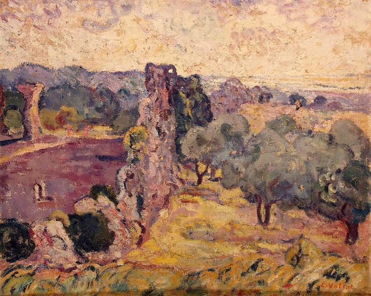 Landscape of southern France - 1908