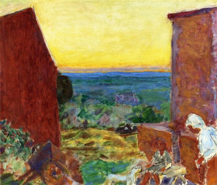 Paysage - coucher de soleil - 1912