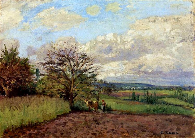 Paysage avec un cow-boy - 1872