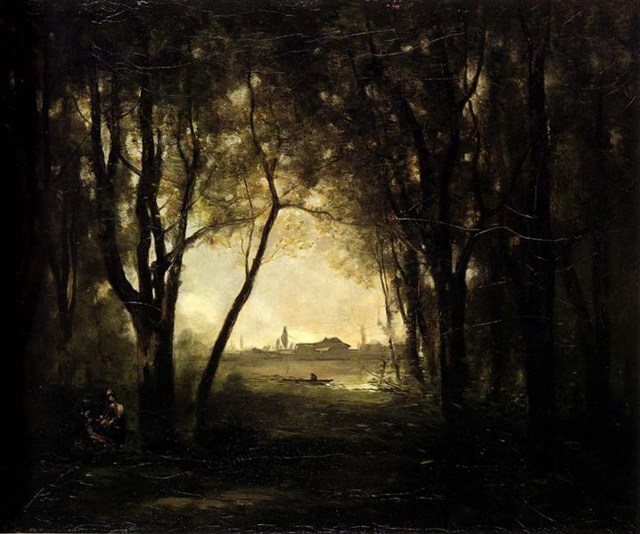 Paisaje Con Un Lago - 1873