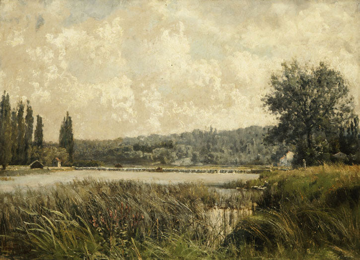 Landschaft mit einem Nebenfluss von Sena - in der Nähe von Paris - 1872