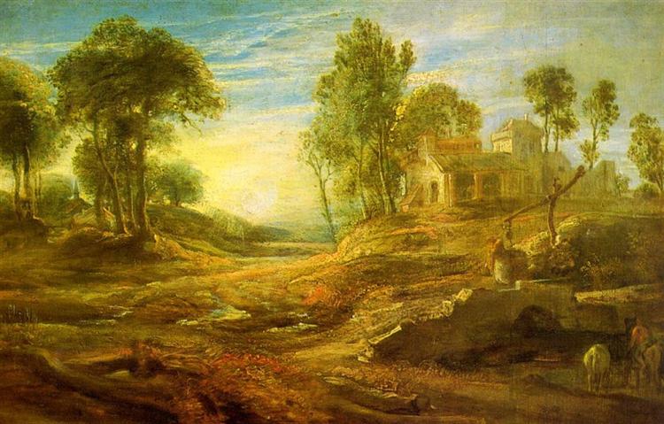 Landscape with a watering hole