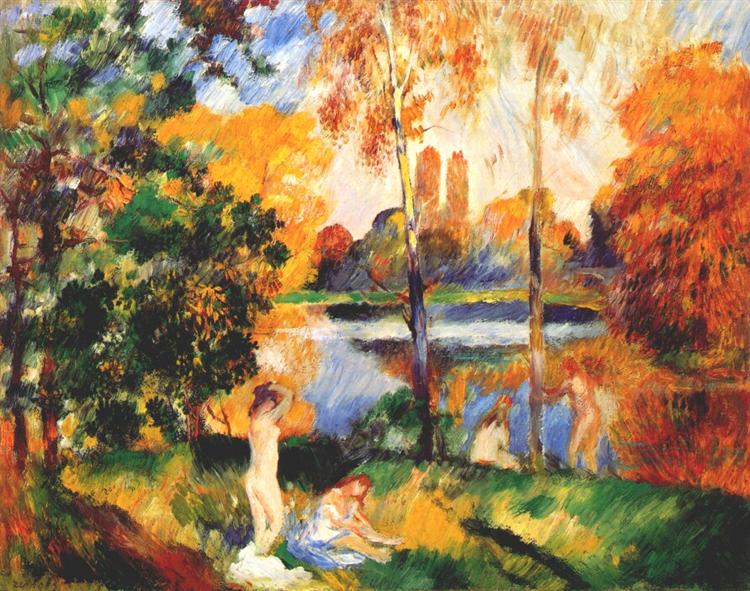 Landscape with Bathers - 1885