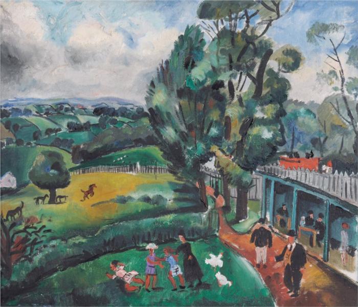 Paesaggio con figure - 1926