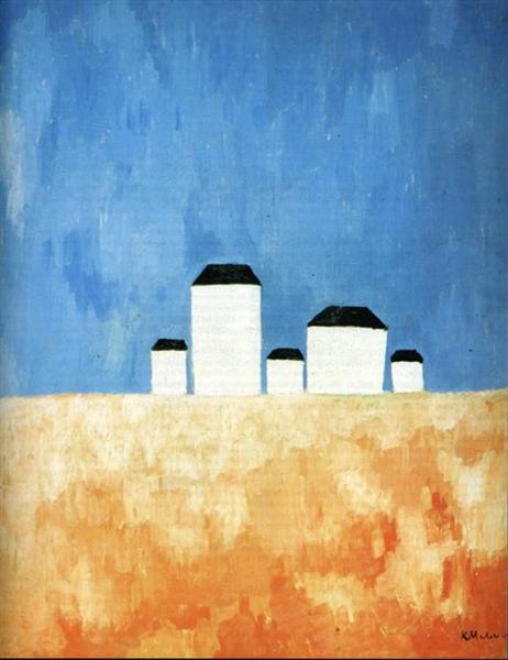 Landscape with five houses - 1932