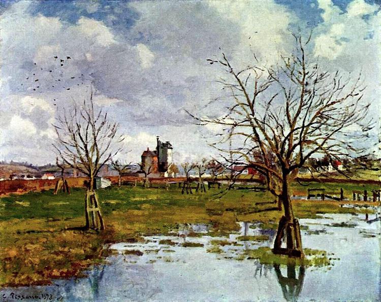 Paisaje Con Campos Inundados - 1873