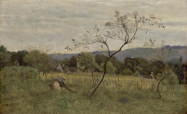 Landscape with a Peasant Girl - 1861