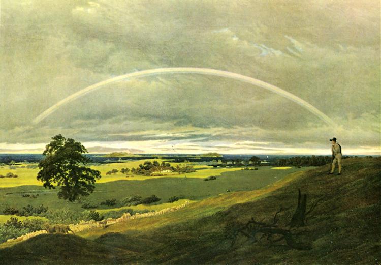 Paysage avec arc-en-ciel - 1810