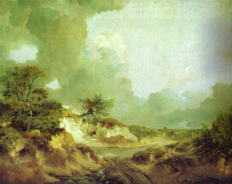 Paysage avec bac à sable - 1747