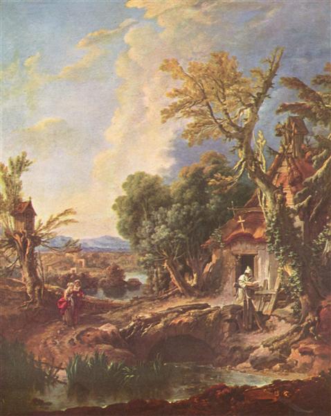 Landschaft mit Bruder Lucas - 1750