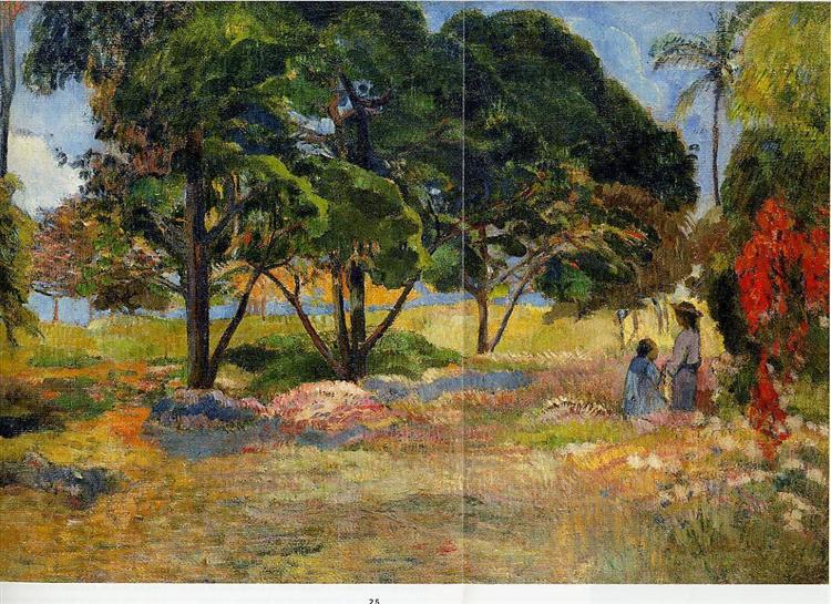 Paisagem com três árvores - 1892