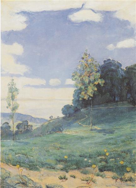 Landscape with two small trees - 1893