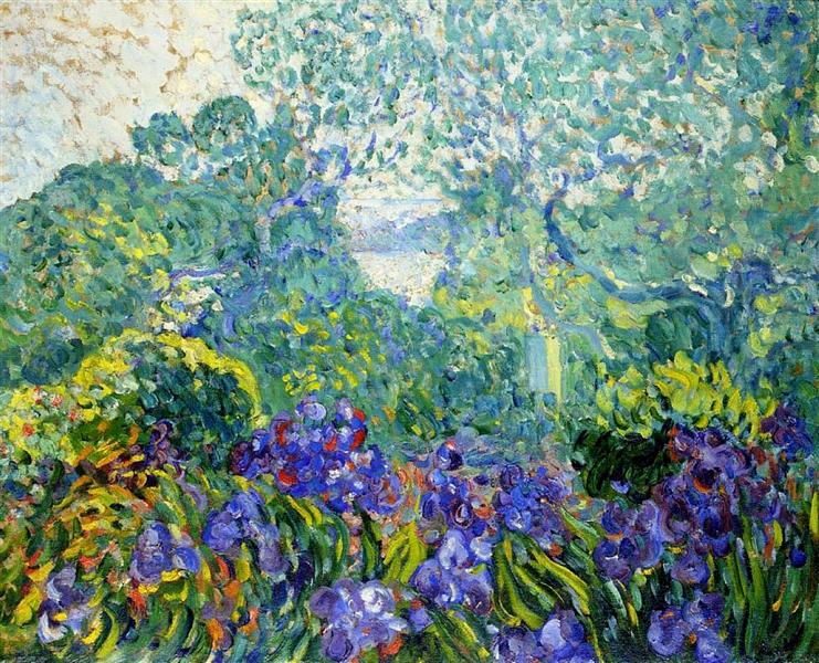 Landscape with violet lilies - 1903