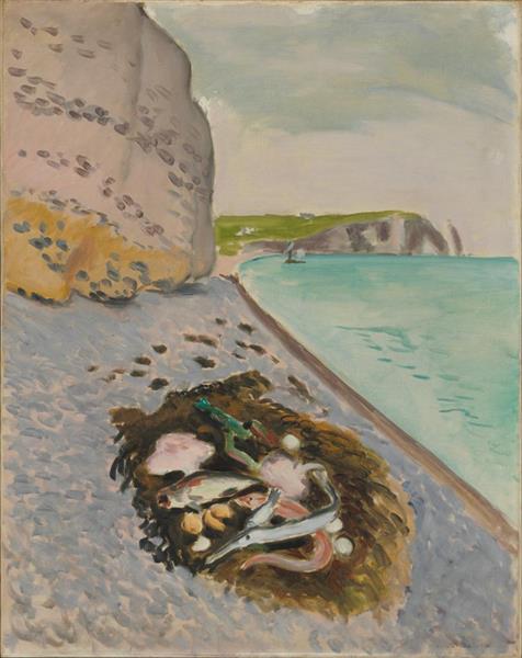 Great cliff with fish 1920 