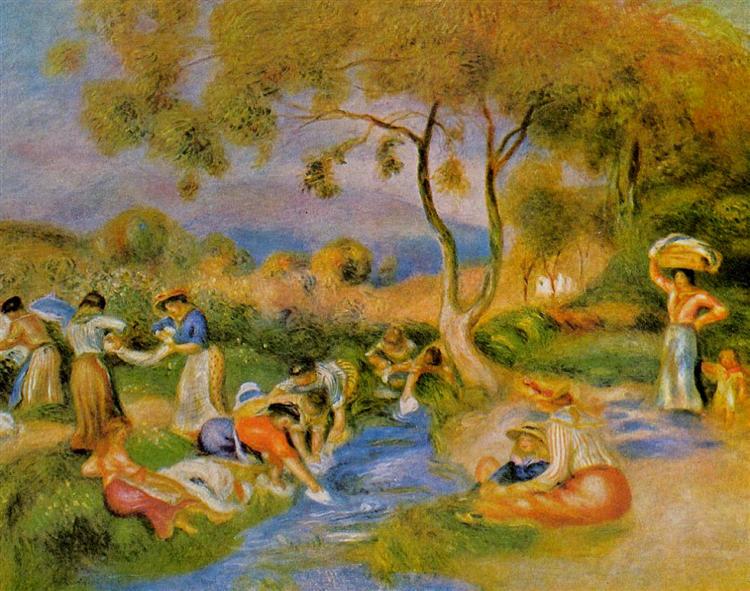 Washerwomen in Cagnes - 1912