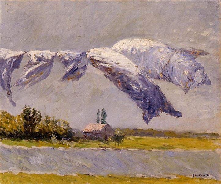 Sušení oblečení - Petit Gennevilliers - 1892