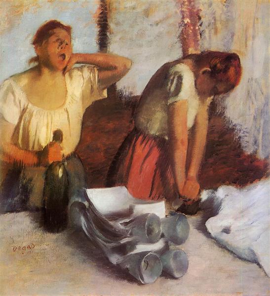 Laundry Girls Ironing - 1884