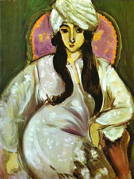 Laurette avec un turban blanc 1917 