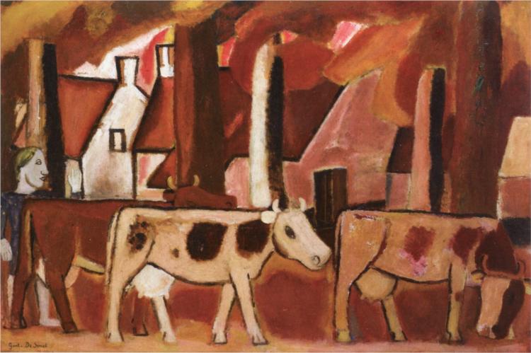 Llevando Las Vacas Al Establo - 1933