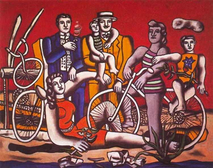 Leisure on red background - 1949