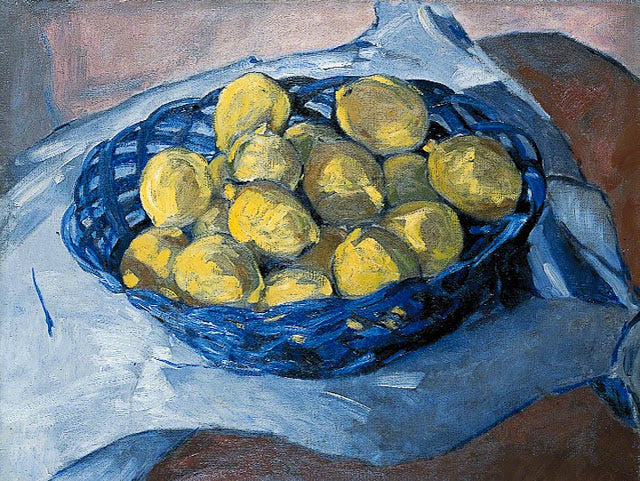 Limones En Una Canasta Azul - 1922