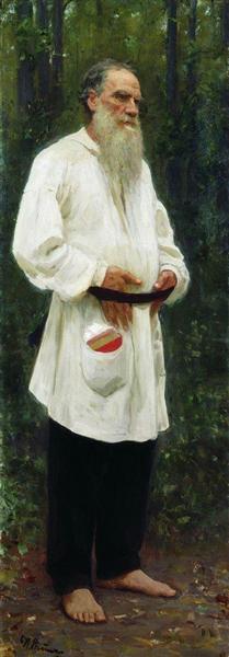 León Tolstoi descalzo - 1901