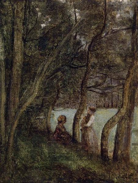 Les ALINGES - High Savoy - Figures sous les arbres - 1845