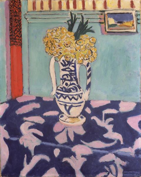 Les Myosotis, Tapis Bleu et Rose 1911 