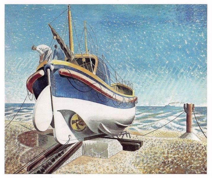 Barco salva -vidas em Aldeburgh - 1938