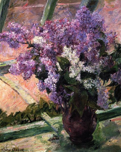 Lilas i et vindue - 1880