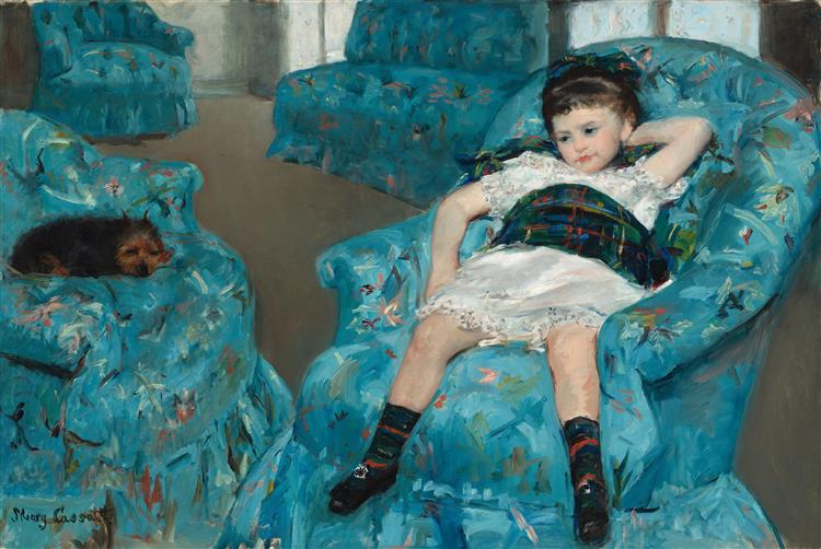 Niña En Un Sillón Azul - 1878