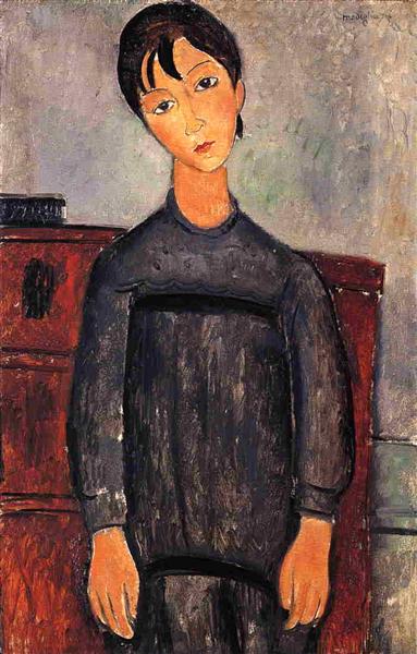 Girl with black apron - 1918