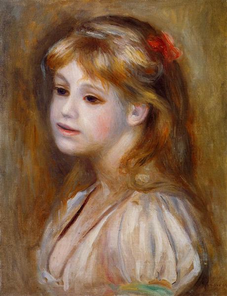 Niña Con Un Moño Rojo - 1890