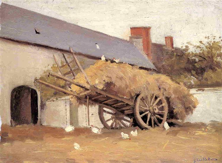 Loaded hay car - 1878