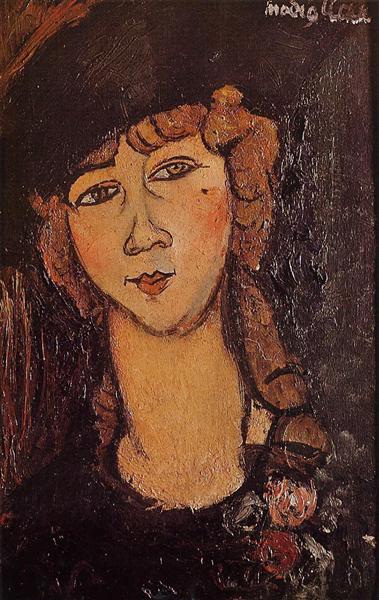 Lolotte (testa femminile con un cappello) - 1916