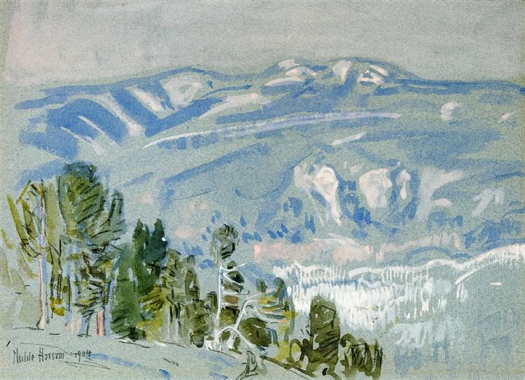 Patrząc w kierunku Mount Adams z Mount Hood - 1904