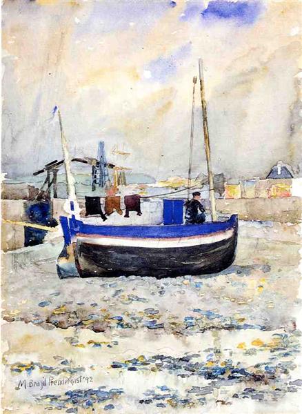 Low tide - afternoon - treport - 1892