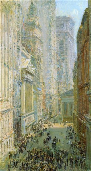 Pod Manhattanem (také známý jako Broad and Wall Street) - 1907